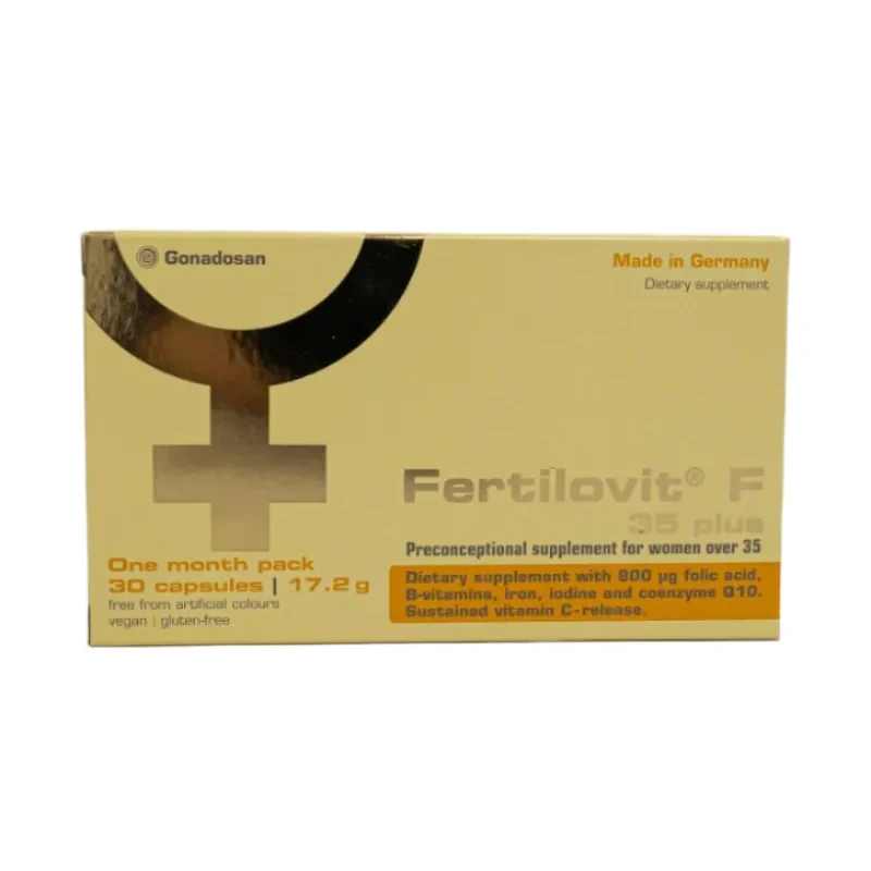 Fertilovit F‑35 Plus uztura bagātinātājs sievietēm auglības veicināšanai, 30 kapsulas