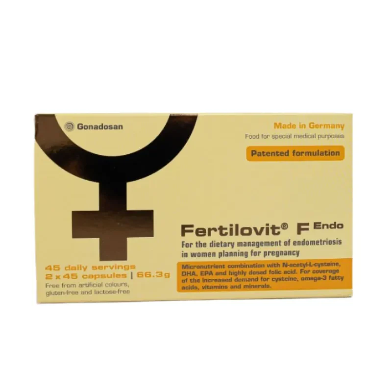 FERTILOVIT® F ENDO auglības veicināšanai sievietēm ar endometriozi, 2 x 45 kapsulas