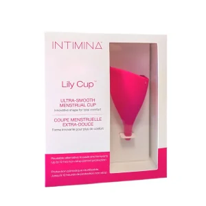 INTIMINA Lily Cup menstruālā piltuve Ultra Smooth rozā iepakojumā
